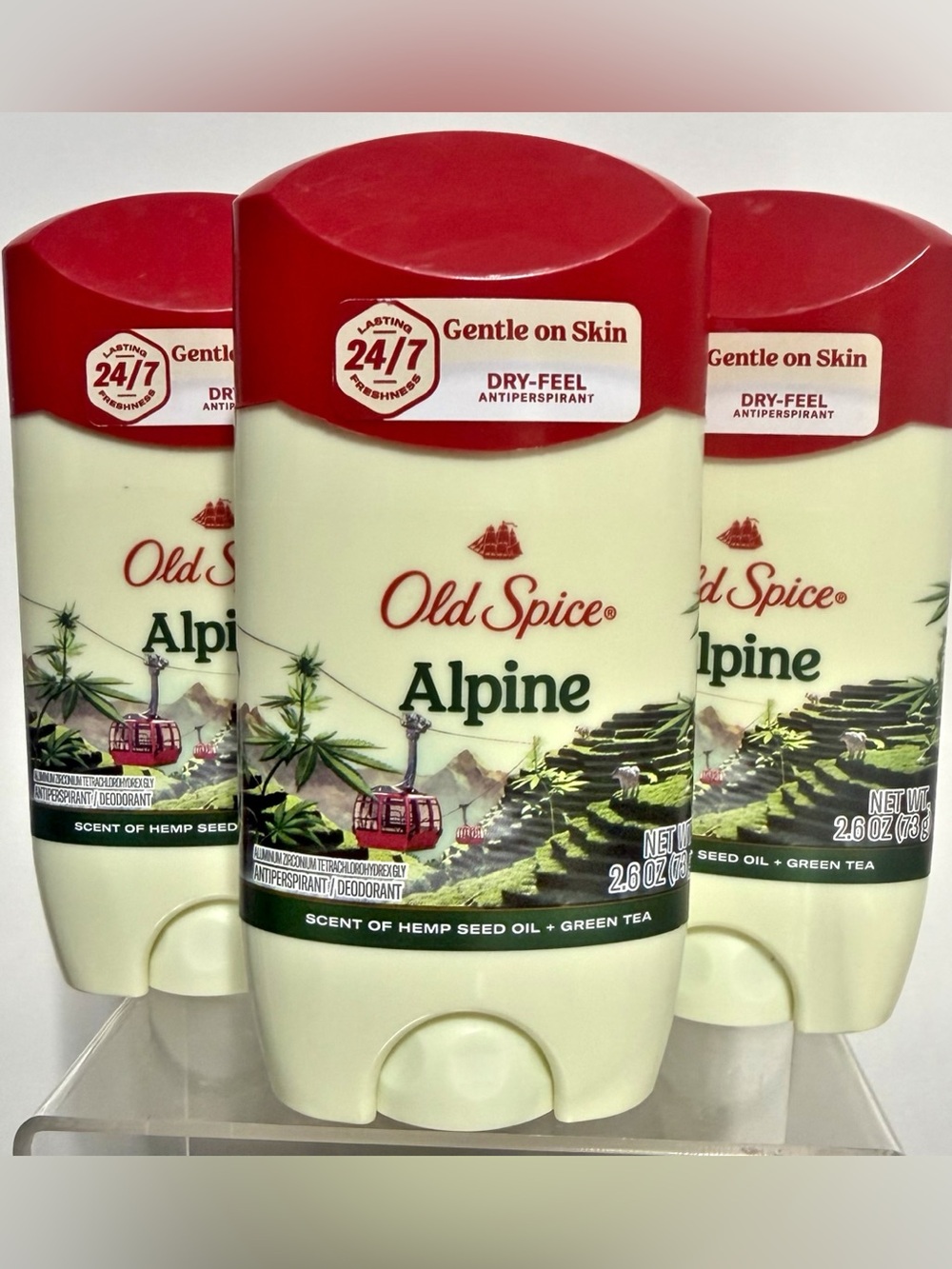 {3 Pack} Old Spice ALPINE Antiperspirant Deodorant 2.6oz Exp 11/2026 ~ NEW